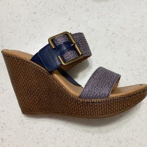 boc Women's Wedges in Blue and Brown